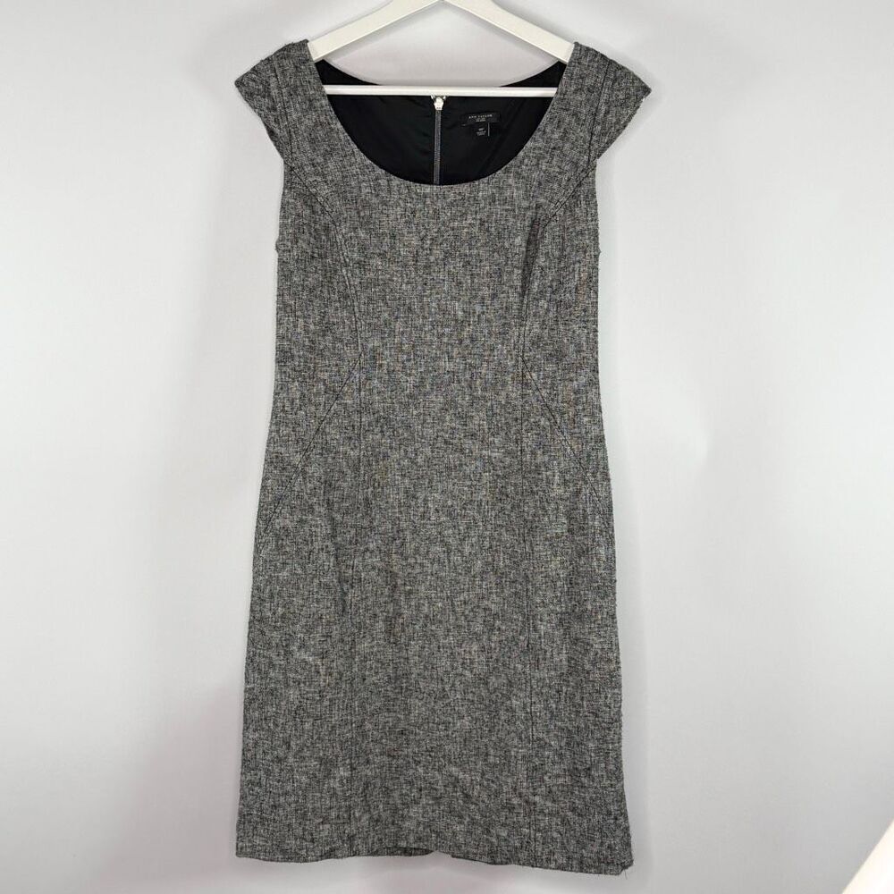 Ann Taylor Gray Tweed Cap Sleeve Lined Sheath Dress - US Women’s Size 6P